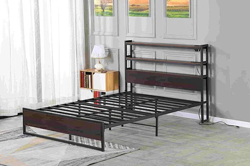 bed frame with charging station